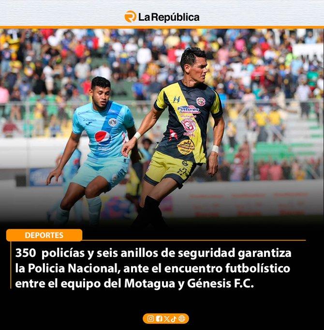350  policías y seis anillos de seguridad garantiza  la Policia Nacional, ante el encuentro futbolistico  entre el equipo del Motagua y Géne - Cover Image